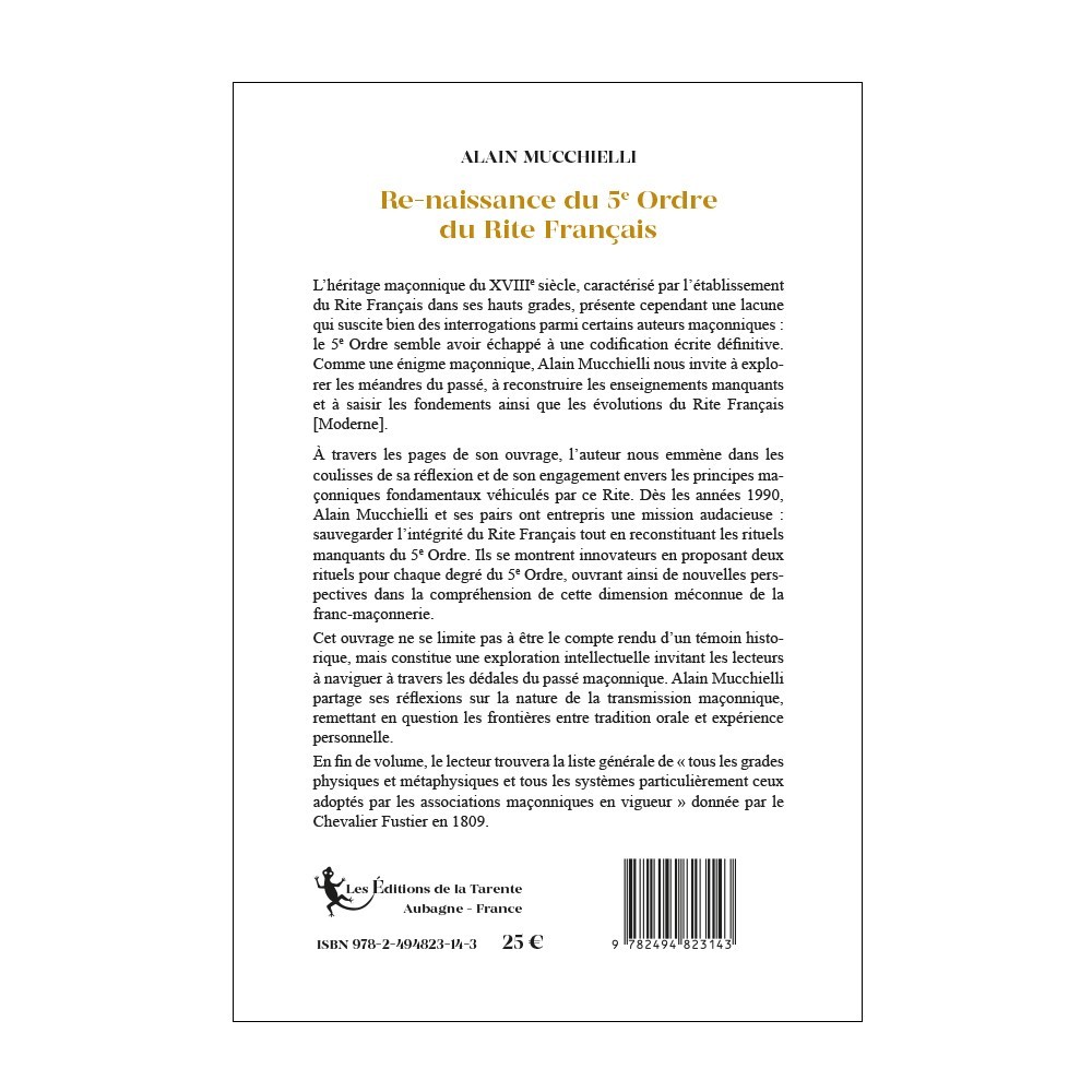 Re Rite Re-naissance du 5e Ordre du Rite français