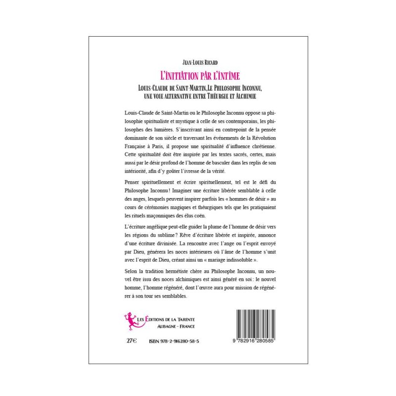 Initiation par l’intime – Louis-Claude de Saint-Martin