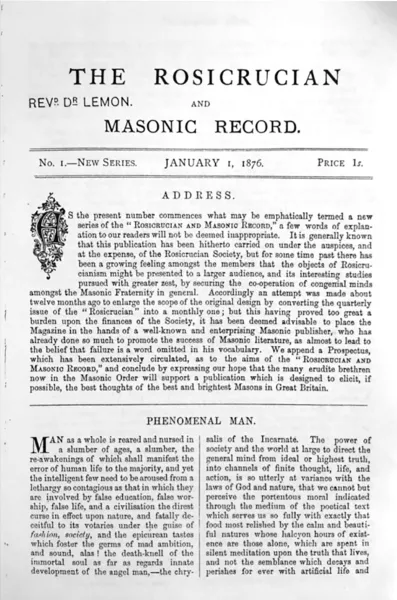 3a - The Rosicrucian and Masonic Records (1876 à 1879) (p.21)