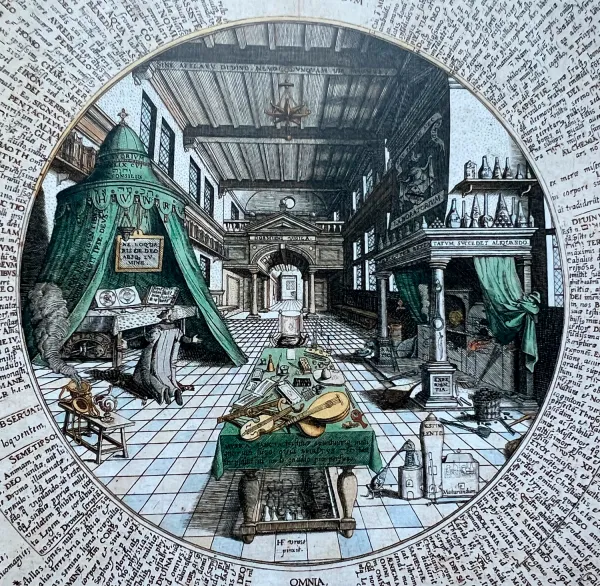 8. Image extraite de l'Amphitheatrum Sapientiae Aeternae (p.76)