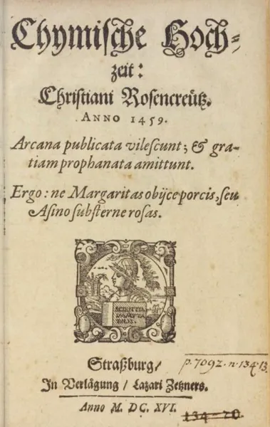 Frontispice des Noces chymiques (1616) (p. 104)