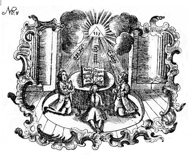 Image rosicrucienne parue dans Hans Karl Ecker et Eckhoffen (p. 120)